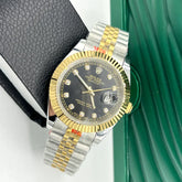 ROLEX WATCH WITH GOLD and GOLD_SILVER STRAPS 1ST COPY WITH MASTER LOCK Original Box