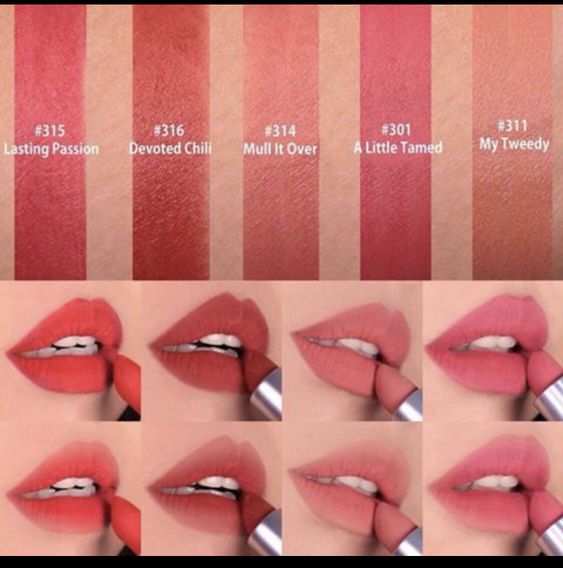 Box of 6 HENG FANG High Quality Makeup  Matte Organic Waterproof Lipstick