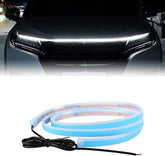 Exterior Car Led Strip Lights Flexible Car Hood Light Strip, Hood Glow Lights for Car,  (White,150cm/59in)