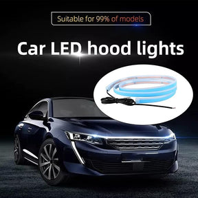 Exterior Car Led Strip Lights Flexible Car Hood Light Strip, Hood Glow Lights for Car,  (White,150cm/59in)