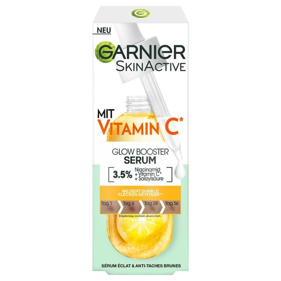 Garnier Skin Active Bright Complete Vitamin C Booster Serum 30 ML - Contains Niacinamide