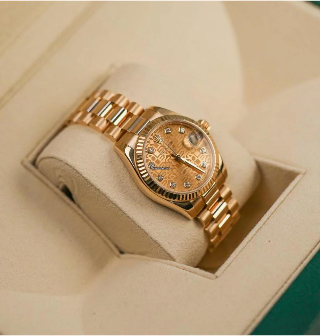 ROLEX WATCH WITH GOLD and GOLD_SILVER STRAPS 1ST COPY WITH MASTER LOCK Original Box