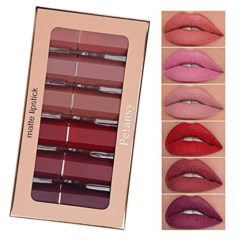 Box of 6 HENG FANG High Quality Makeup  Matte Organic Waterproof Lipstick